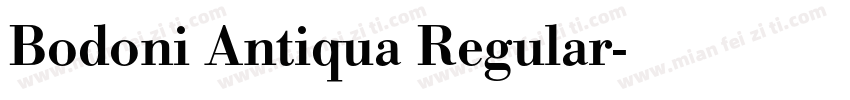Bodoni Antiqua Regular字体转换